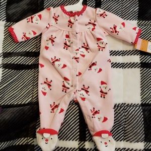 Fleece newborn santa outfit